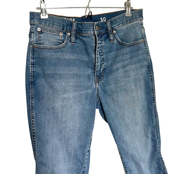 J.Crew 10”’Vintage Slim Straight Jeans Raw Hem Medium Wash Size 30 - Picture 3 of 10